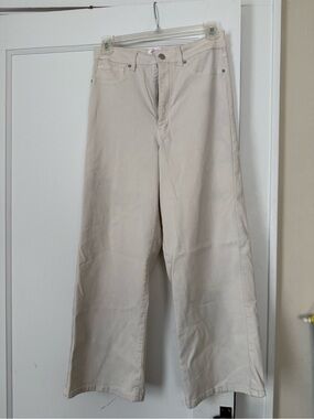 Wide Leg Cream Pants